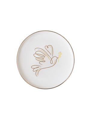 Mary Square - Appetizer Plate Christmas Gold Assorted