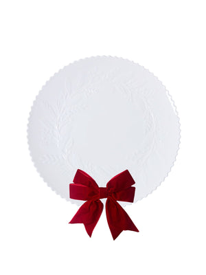 Mary Square - Embossed Wreath Platter