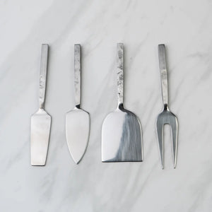 India Handicrafts - 6" Stainless Cheese Set