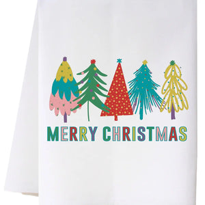 Southern Sisters Home - Multi Christmas Trees Flour Sack Towel