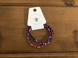 Queen Beadz - 3 Strand Bracelet Pack - Patriotic