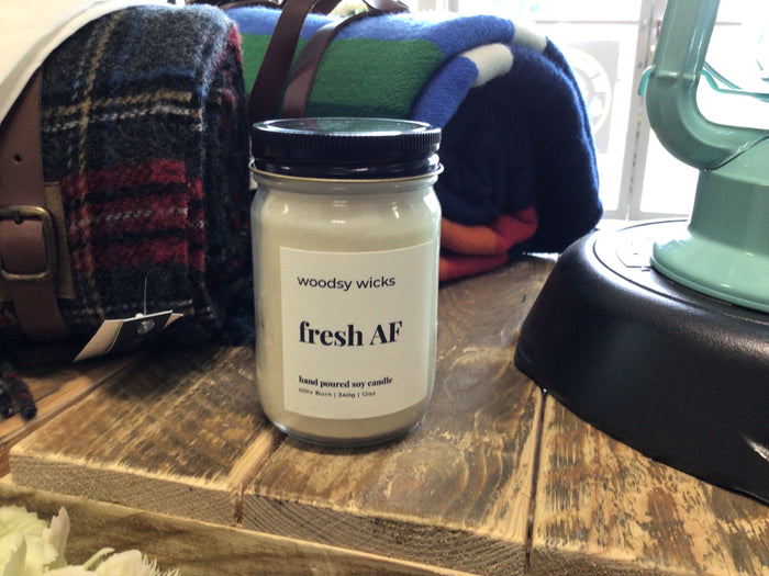 Woodsy Wicks - Fresh AF Candle 12oz.