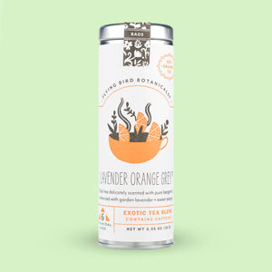 Flying Bird Botanicals - Lavender Orange Grey – 6 Tea Bag Tin