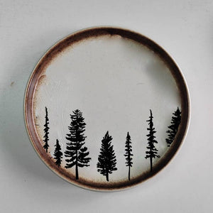 Artsy Em - Evergreen Tree Stoneware Plate