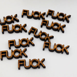 Expressions Engraved - All The F**ks I Give Engraved Tin W/ Wooden F**ks