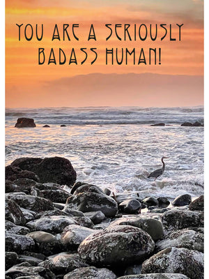 Salty Raven - "Awesome Human" Blank Greeting Card