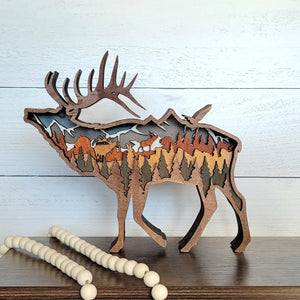 Jorgie Spark- 3D Wood Elk