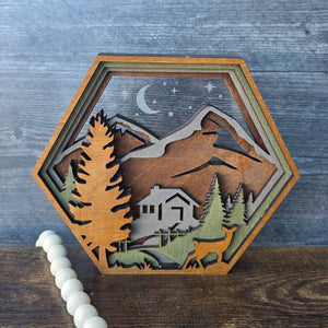 Jorgie Spark - Mountain Cabin Hexagon