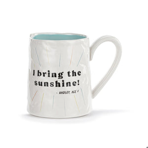 Demdaco - I Bring the Sunshine Ceramic Notepaper Mug