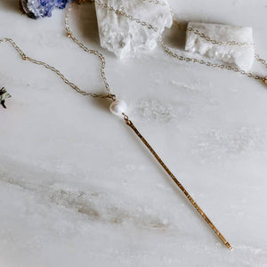Derive Jewelry - Wanderer's Stick Necklace with Freshwater Pearl