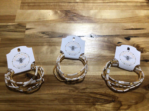 Queen Beadz - 4 Strand Bracelet Pack - Gold & Yellow