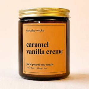 Woodsy Wicks - Caramel Vanilla Creme (8oz)