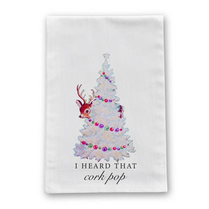 Barrel Down South - "I Heard that Cork Pop" Christmas Tea Towel