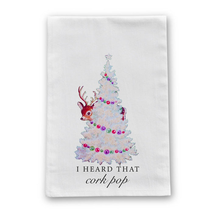 Barrel Down South - "I Heard that Cork Pop" Christmas Tea Towel