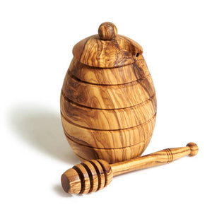 Natural OliveWood - Honey Jar