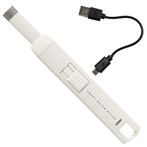 Sweet Water Decor - Slate White Large Rechargeable Electric Lighter