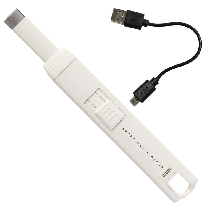 Sweet Water Decor - Slate White Large Rechargeable Electric Lighter