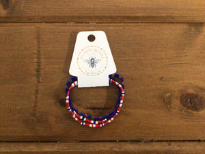 Queen Beadz - 3 Strand Bracelet Pack - Patriotic