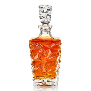 Viski- Prism Crystal Whiskey Decanter