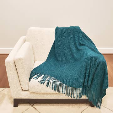 Fennco Styles - Knit Textured 50"X60" Throw Blankets