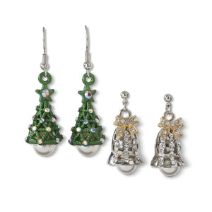 K&K Interiors - Bell & Tree Holiday Earrings