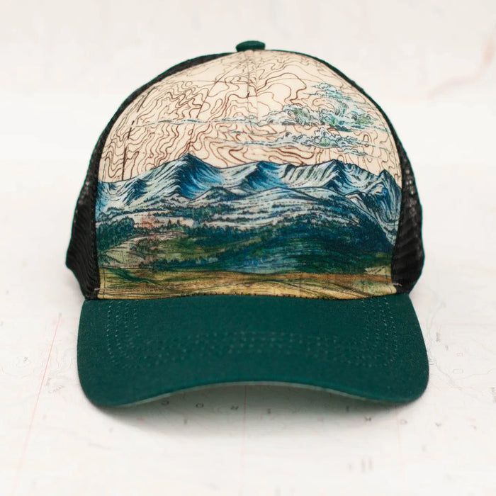 Final Switchback by Katie Jeanne Reim-  Bridger Range Trucker Hat