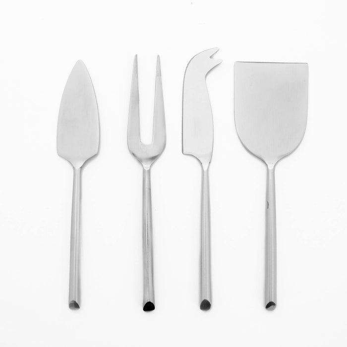 CounterArt and Highland Home - Silver Stainless Steel Charcuterie Cheese Utensils