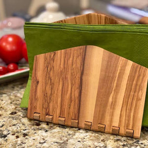 Natural OliveWood - Olive Wood Napkin Holder