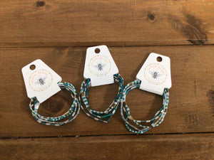 Queen Beadz - 4 Strand Bracelet Pack - Dark Teal w/ Bronze