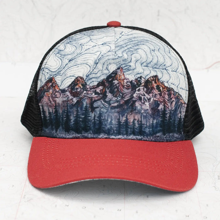 Final Switchback by Katie Jeanne Reim-  Grand Teton Trucker Hat