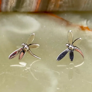 Elizabeth Jewelry - Sterling Silver Dragonfly Stud Earrings