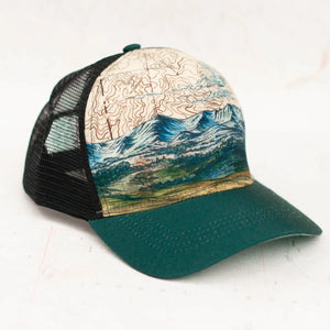 Final Switchback by Katie Jeanne Reim-  Bridger Range Trucker Hat