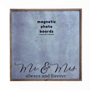 Driftless Studios - 12x12 Magnetic Photo Frame - Mr. & Mrs. Always & Forever