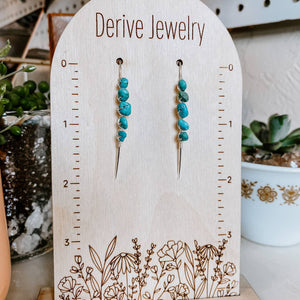 Derive Jewelry - Pacific Turquoise Threader Earrings (Sterling Silver)
