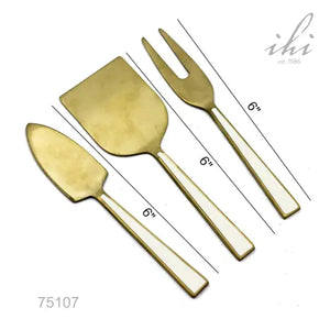 India Handicrafts - Gold Cheese Set