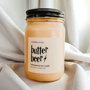 Woodsy Wicks - Butter Beer Scented Candle (12oz)