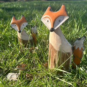 Kalalou - Recycled Wood and Iron Foxes