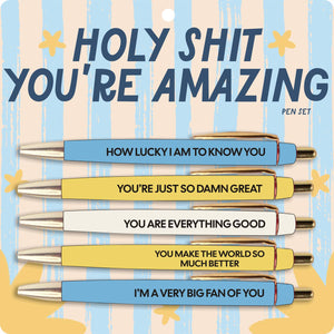 Fun Club - Holy Sh** You're Amazing Pen Set (Contains Profanity)