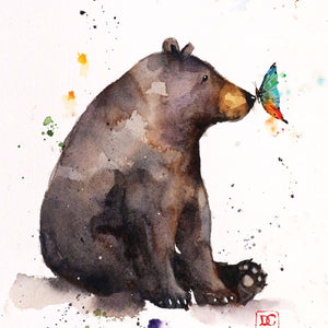 5 X 7" Greeting Card  'Bear & Butterfly'