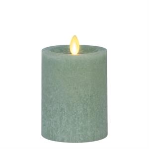 K&K Interiors - Assorted Iceberg Green Seaglass Wax Indoor Pillar Luminara Candles