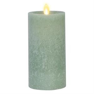 K&K Interiors - Assorted Iceberg Green Seaglass Wax Indoor Pillar Luminara Candles