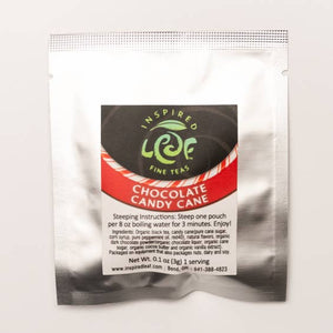 Inspired Leaf Teas - Chocolate Candy Cane Single Pyramid Tea Bag