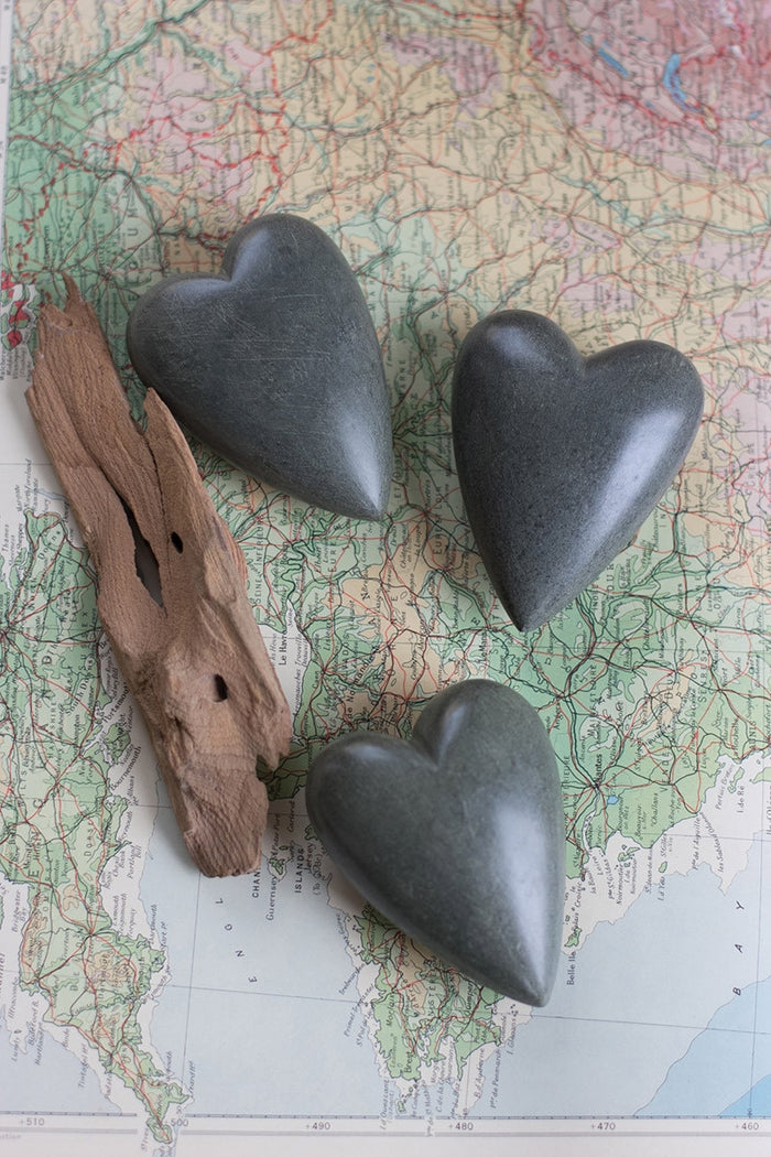 Kalalou - Hand Carved Stone Hearts (Assorted)