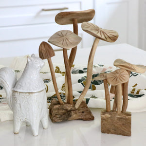 Kalalou - Carved Teakwood Mushrooms