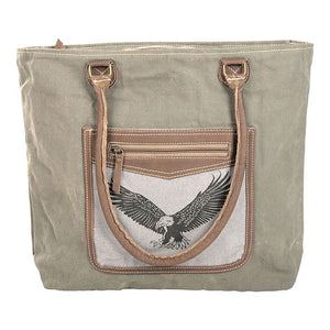 Clea Ray - Eagle Tote with Leather Trim