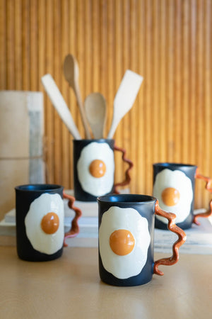 Kalalou - Ceramic Bacon An Eggs Mug