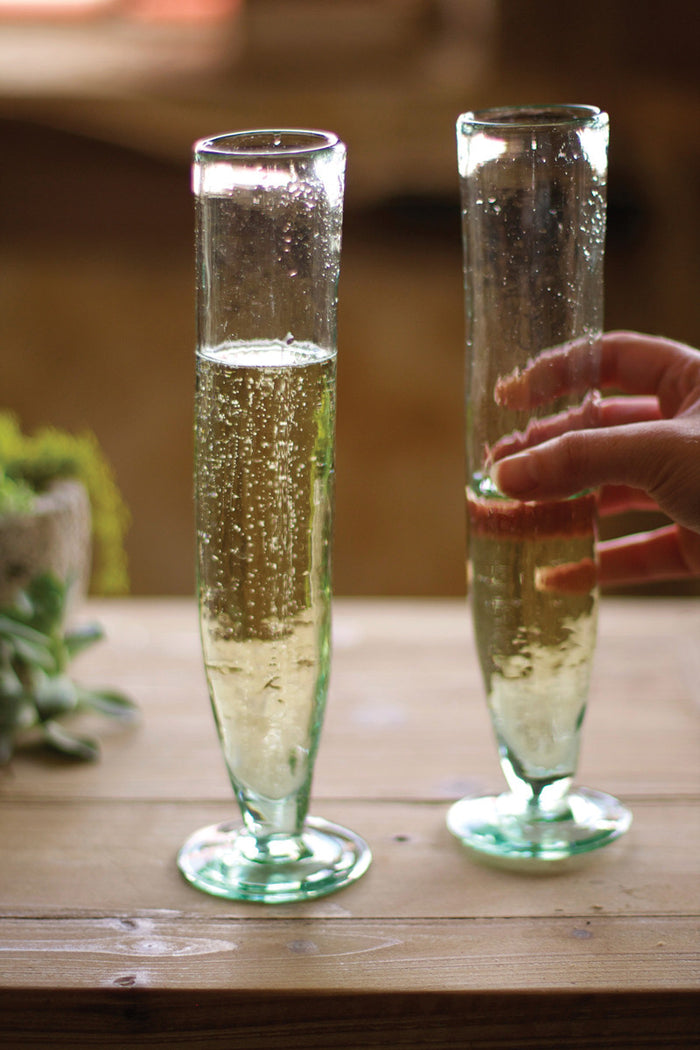 Kalalou - Tall Recycled Champagne Flute