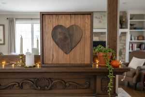 Rich Bailey Handcrafted - Wood Heart in Frame