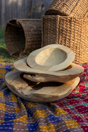 Kalalou - Rustic Teak Bowl (Assorted)