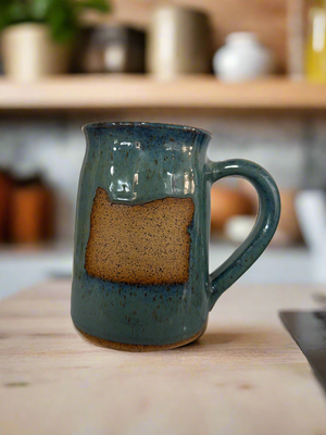 Sawdust and Clay - Artisan Oregon State Mugs - Teal